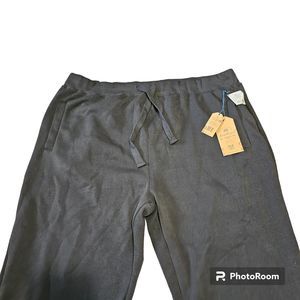 ACROSS THE POND SZ 3XL Polyester Cuff Sweat Pants Black